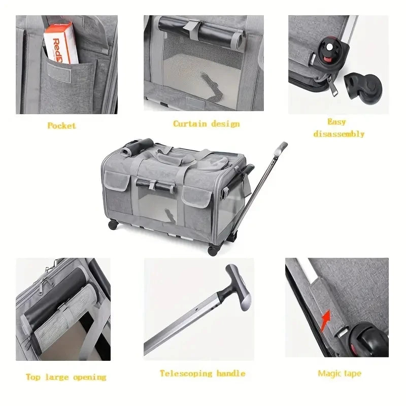 The Multi-Function Rolling Pet Travel Carrier