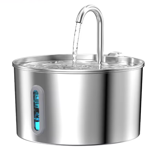 2.2L Stainless Steel Quiet Pet Fountain (Square & Round)