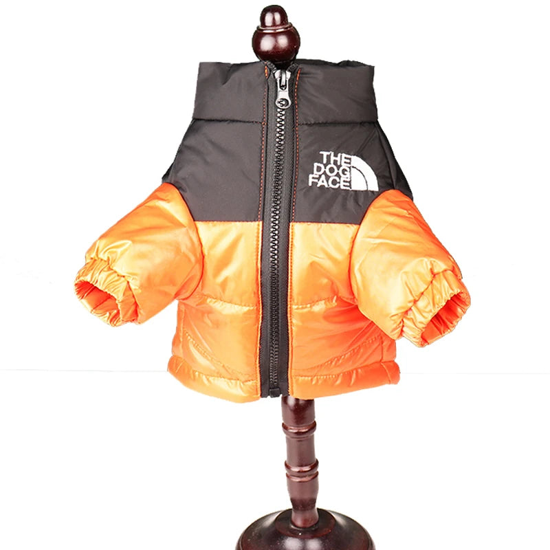 "The Dog Face" Two-Tone Puffer Jacket - Thermal Protection and Adventurous Style