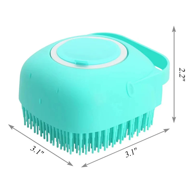 2-in-1 Comfort Dispenser Pet Bath Brush