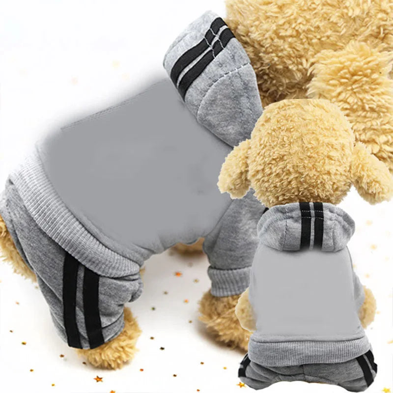 2-Piece Pet Sweat Suit (Sporty Style) - Comfort and Warmth