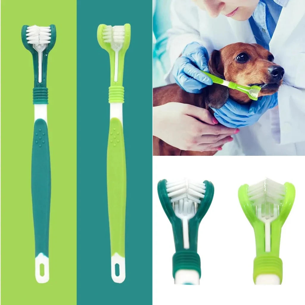 3-Head All-Round Pet Dental Toothbrush