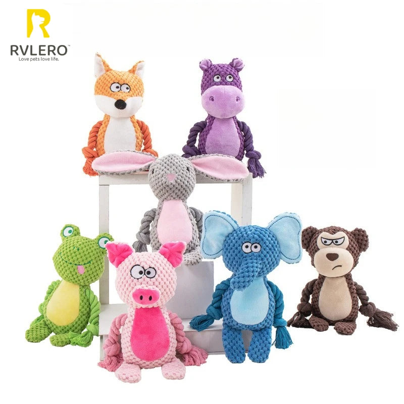 Interactive Sound Rope Animal Toys - Dental Cleaning and Plush Comfort Set