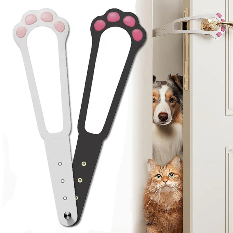 Adjustable Paw-Shaped Cat Door Latch - Excludes Dogs and Babies