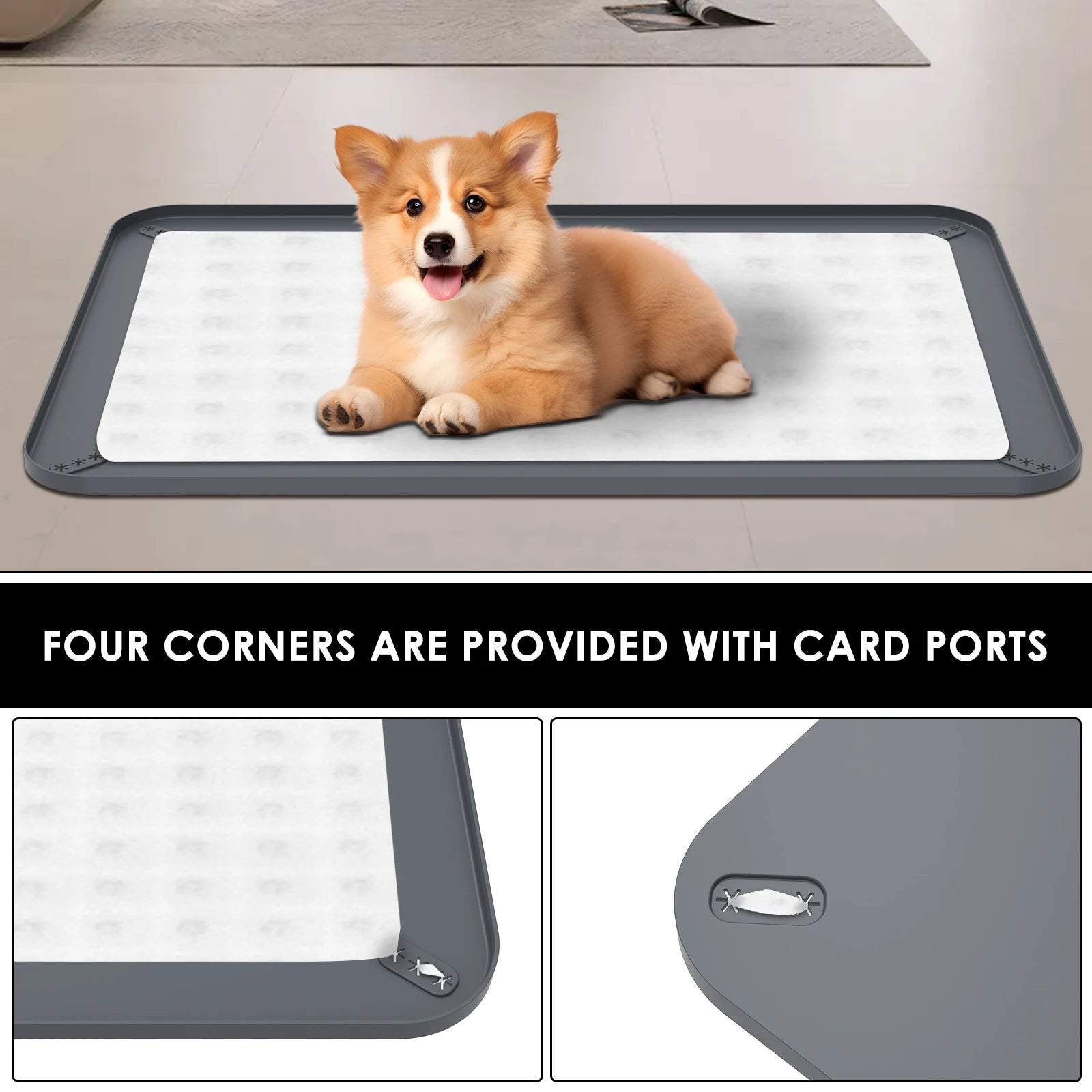 Silicone Waterproof & Leak-Proof Pet Pee Pad Holder