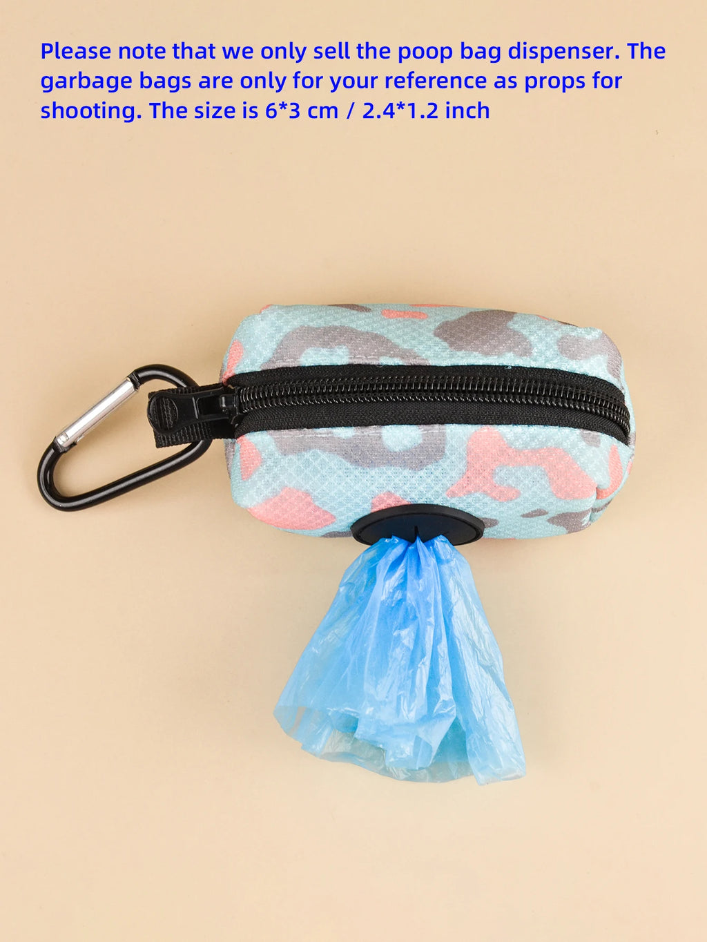 Stylish Zippered Waste Bag Dispenser Pouch