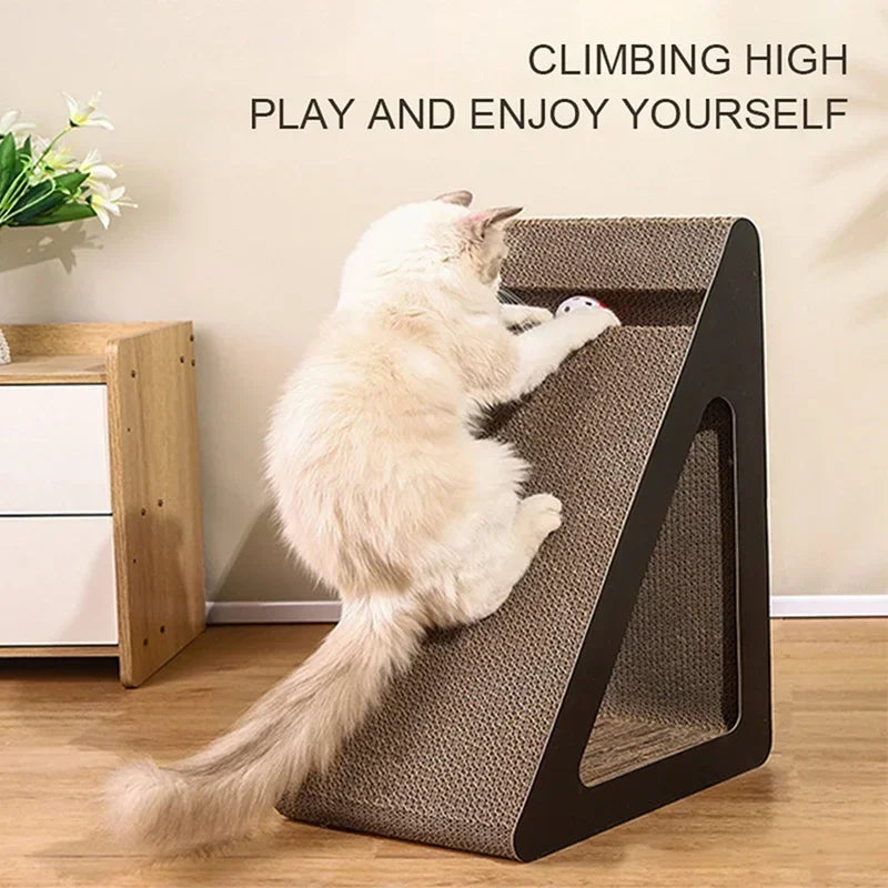 2-in-1 Interactive Cardboard Cat Scratcher and Puzzle Toy