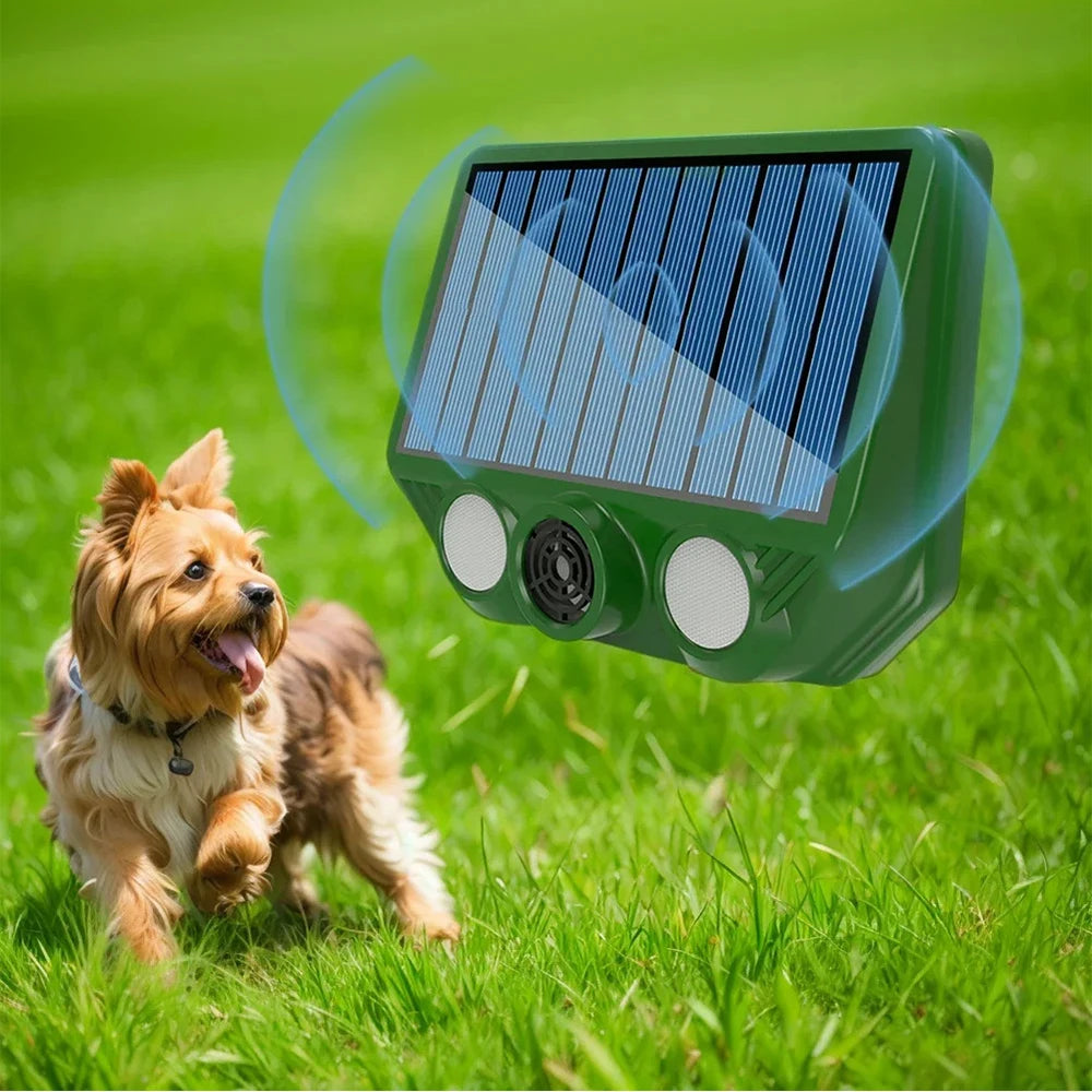 Solar-Powered Ultrasonic Outdoor Animal Repellent