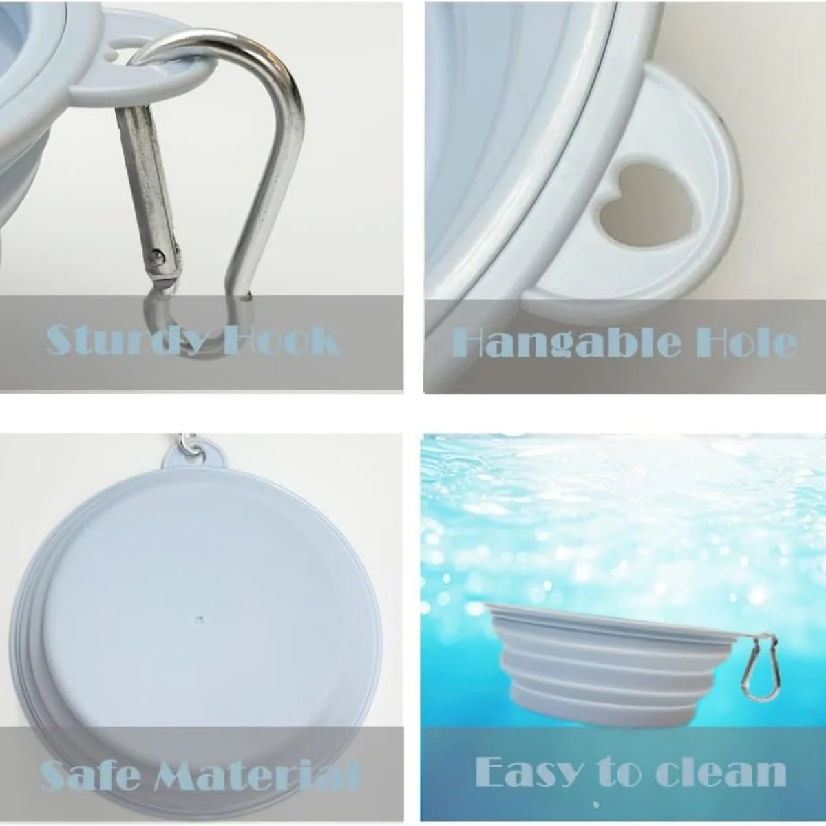 2-Pack Collapsible Silicone Travel Bowls