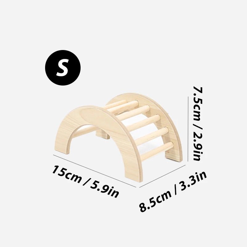 Natural Wooden Hideaway & Tunnel Set