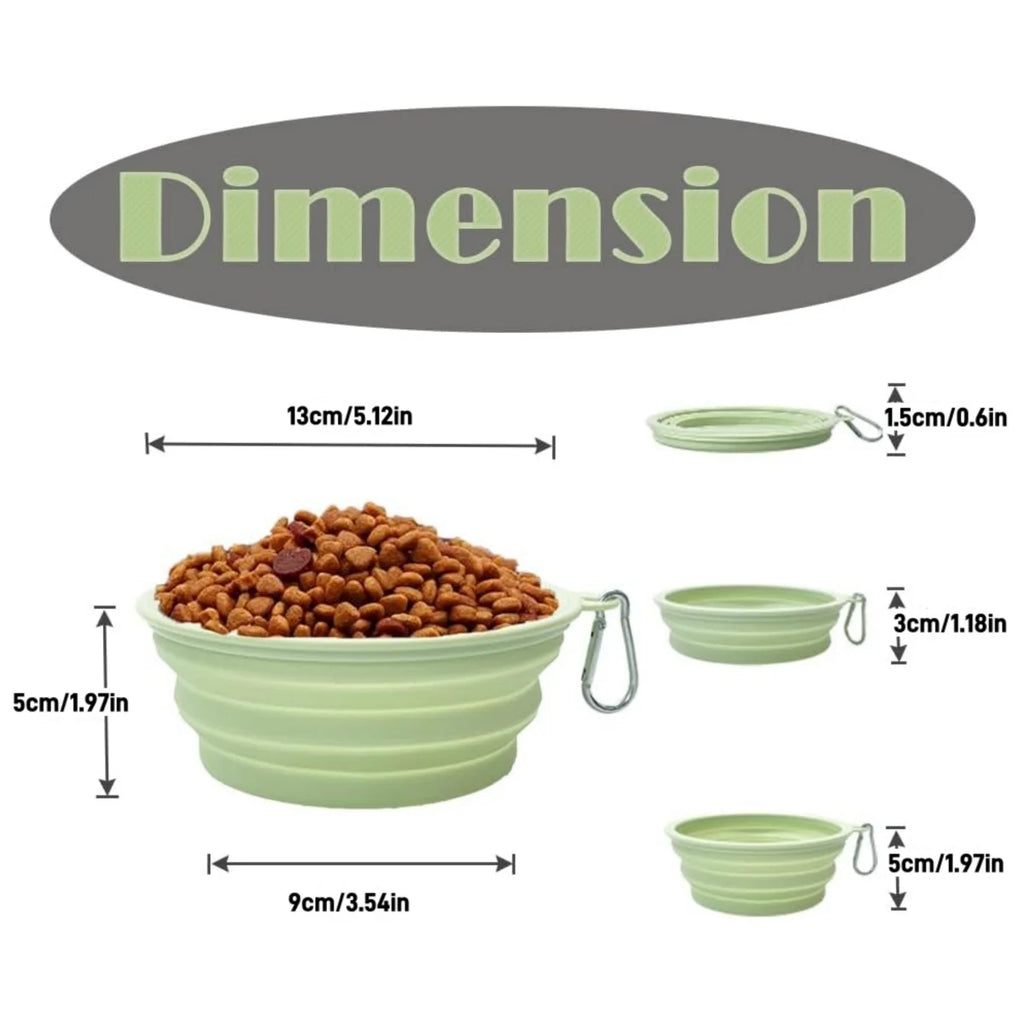 2-Pack Collapsible Silicone Travel Bowls