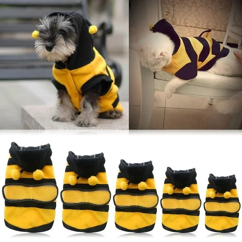 Bee Fleece Costume Coat - Super Warm and Adorable for Pets