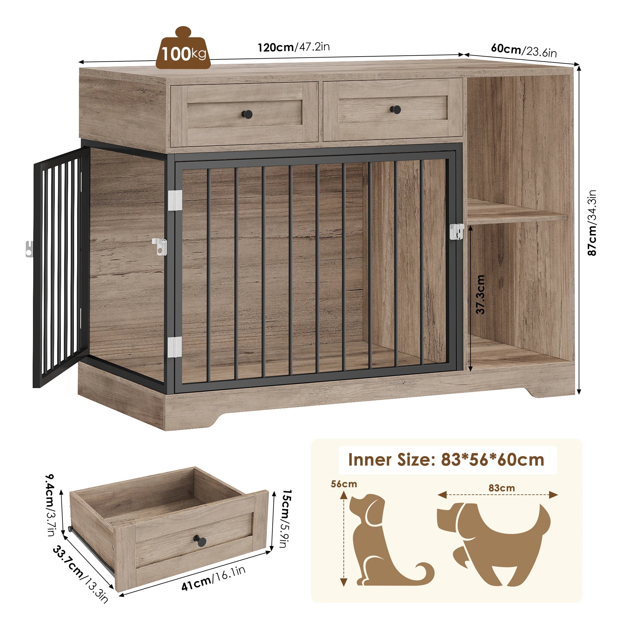 Multi-Function Dog Den & Storage Console