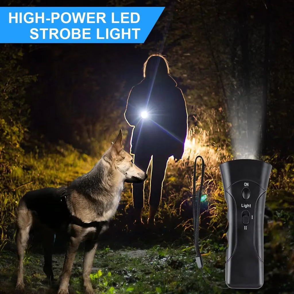 Portable Ultrasonic Anti-Barking & Training Device with LED