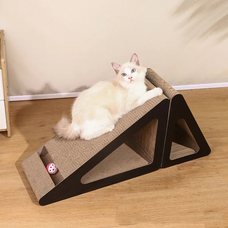 2-in-1 Interactive Cardboard Cat Scratcher and Puzzle Toy