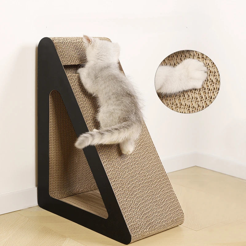 2-in-1 Interactive Cardboard Cat Scratcher and Puzzle Toy