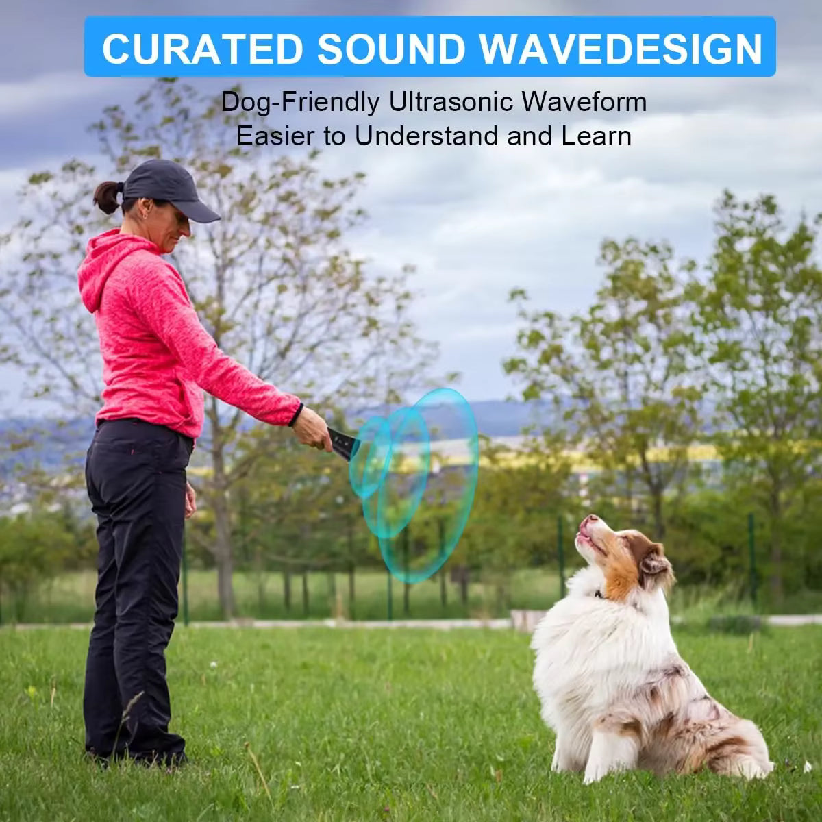 Portable Ultrasonic Anti-Barking & Training Device with LED