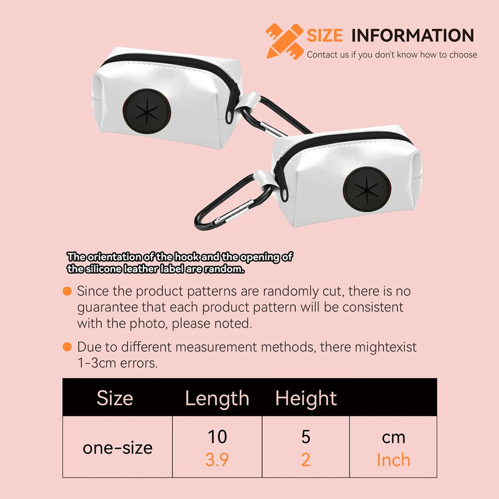 Stylish Zippered Waste Bag Dispenser Pouch