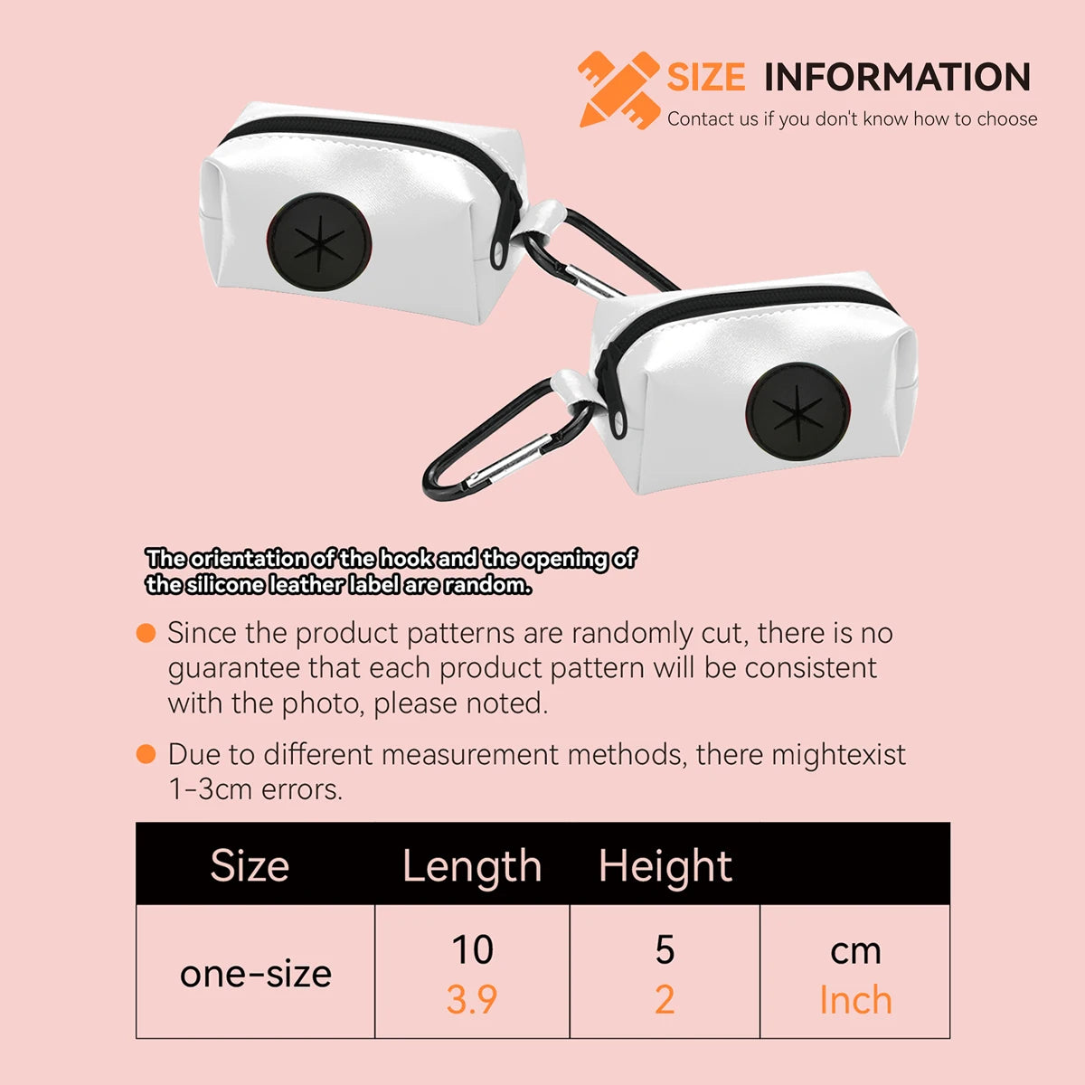 Stylish Zippered Waste Bag Dispenser Pouch