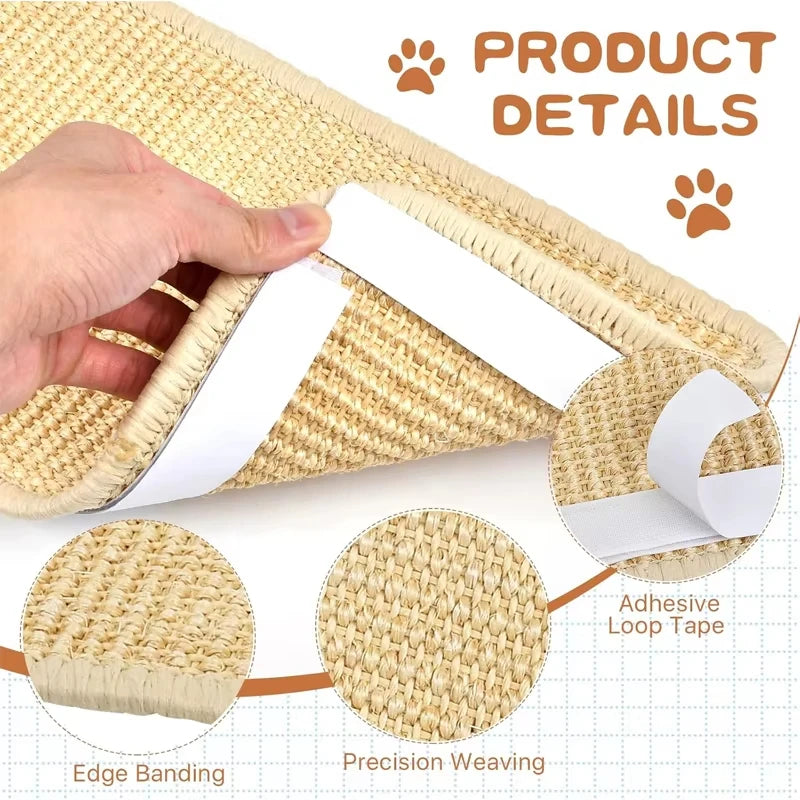 DIY Tailorable Sisal Scratching Mat for Furniture Protection