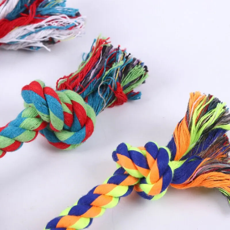 Knotted Braided Rope Toy - Solution for Destructive Chewing and Dental Cleaning