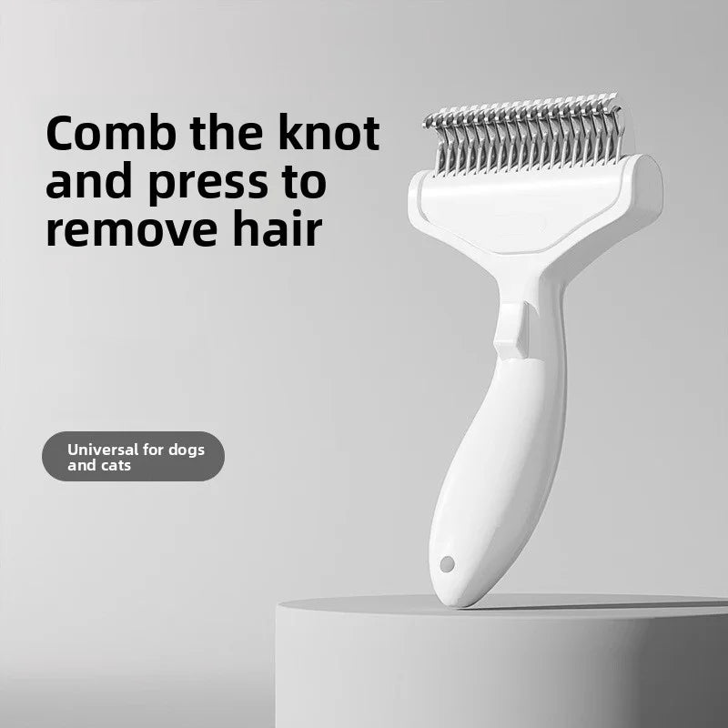 Easy Eject Curved Grip Pet Grooming Comb