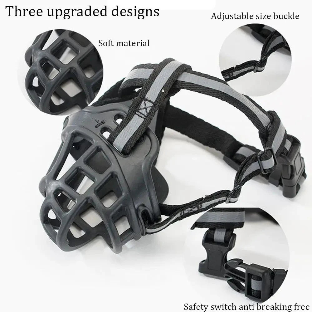 Ultra-Breathable Anti-Bite Basket Dog Muzzle