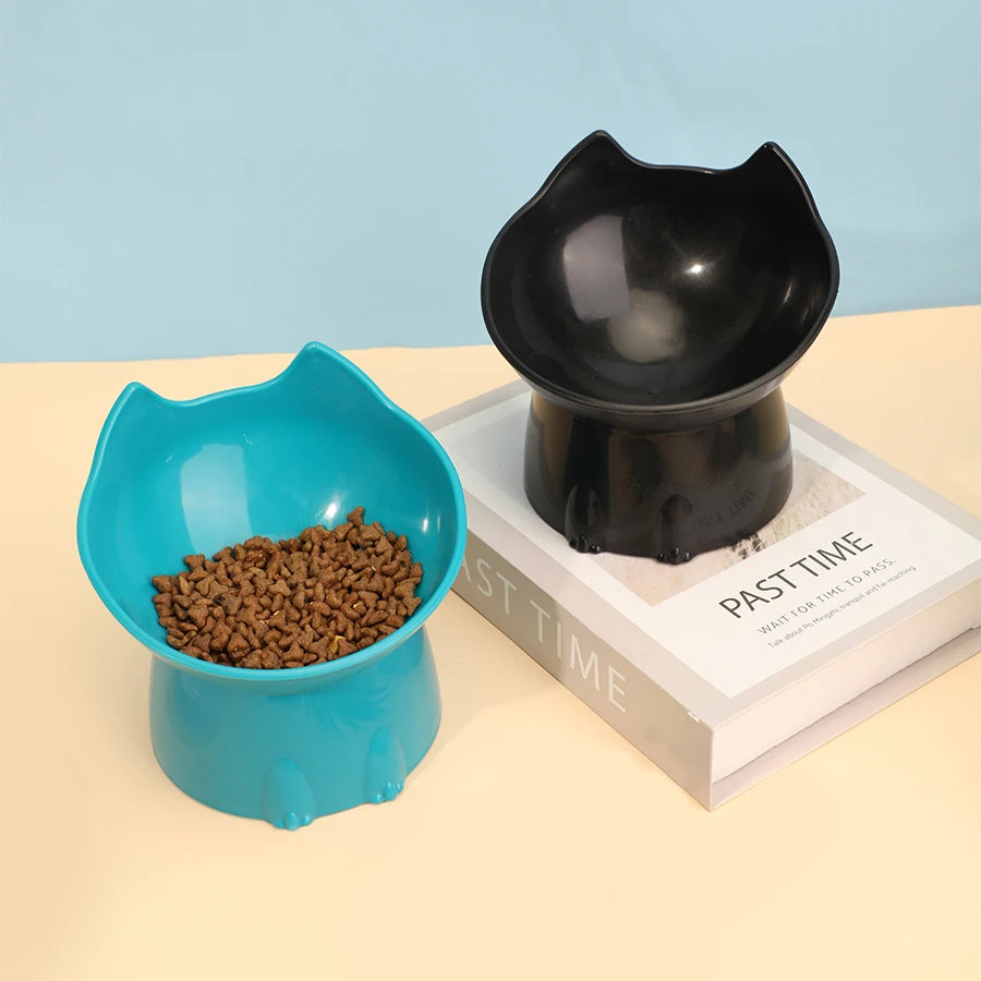 Ergonomic Cat-Head Raised Feeder