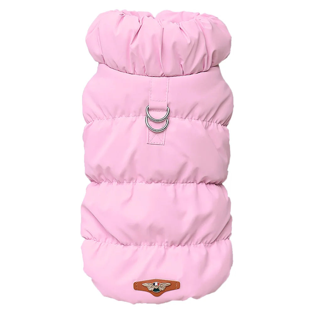 Elegant Puffer Pet Coat (Multiple Colors) - Maximum Warmth with Dual D-Ring