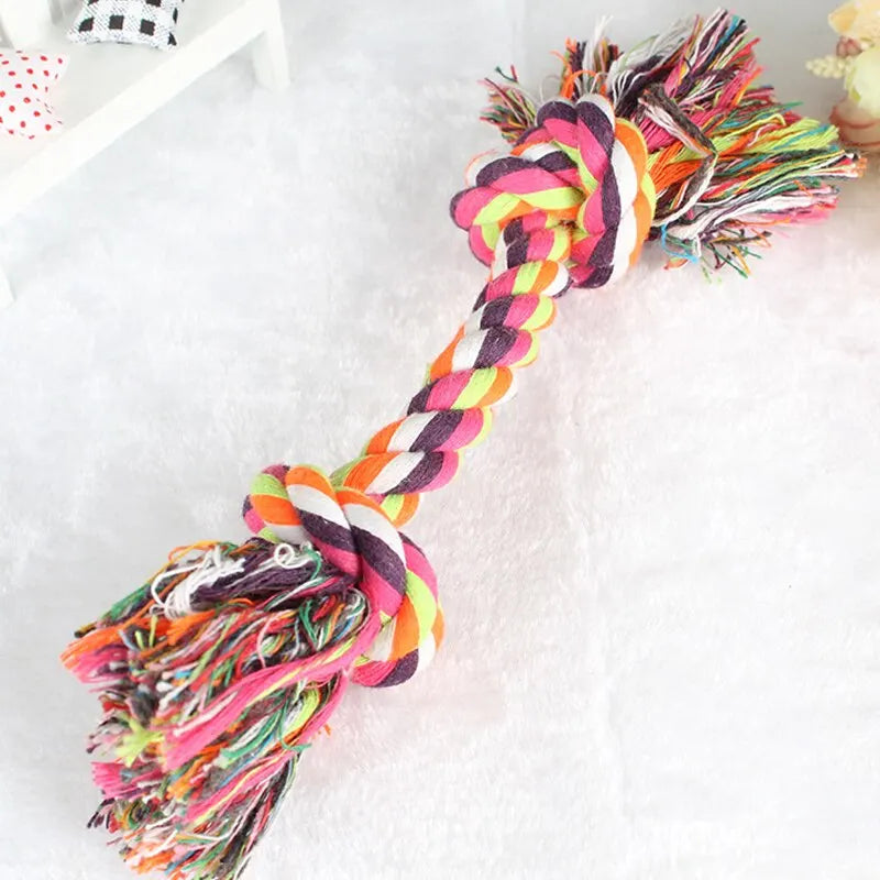 Knotted Braided Rope Toy - Solution for Destructive Chewing and Dental Cleaning