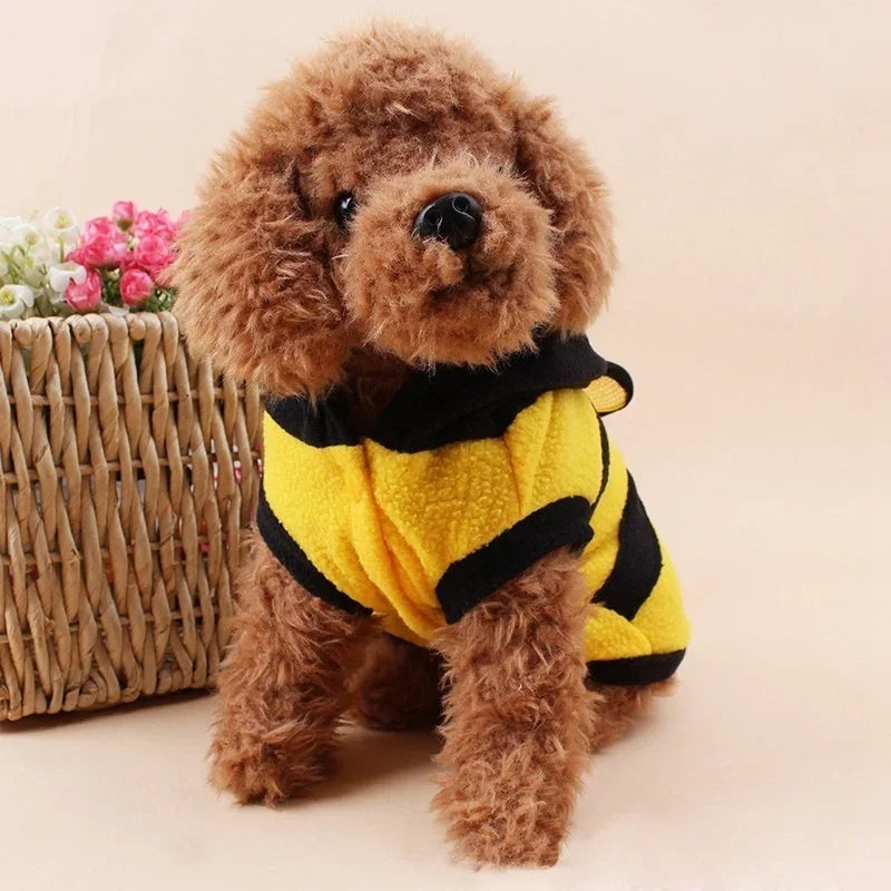 Bee Fleece Costume Coat - Super Warm and Adorable for Pets