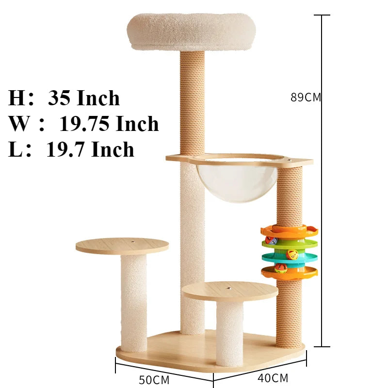 Modern Multi-Level Cat Tree with Observation Hammock