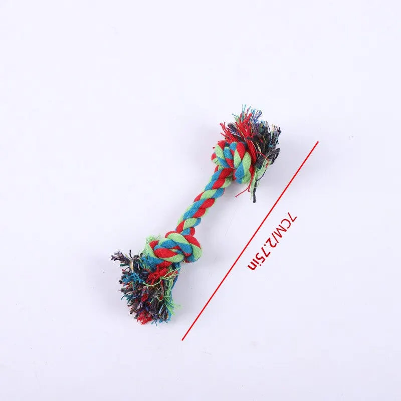 Knotted Braided Rope Toy - Solution for Destructive Chewing and Dental Cleaning