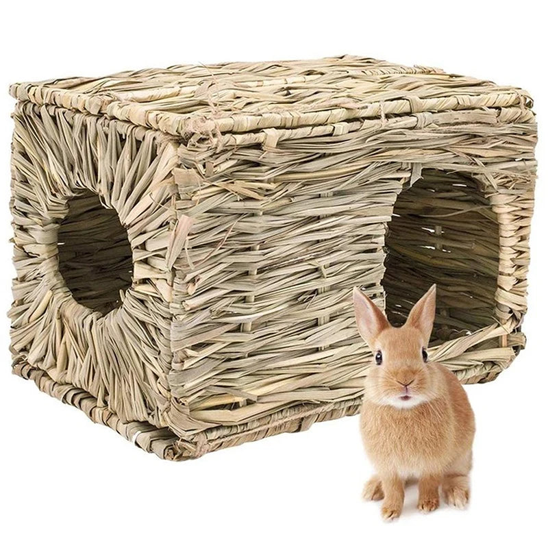 Natural Woven Grass Tunnel, Pad and Cage Hideaway