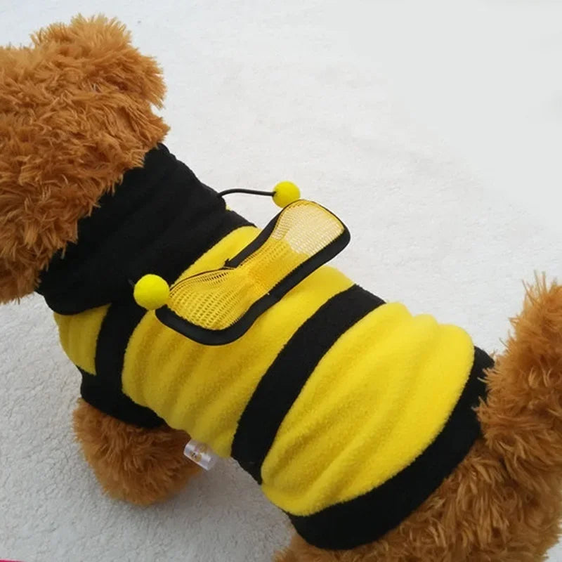 Bee Fleece Costume Coat - Super Warm and Adorable for Pets