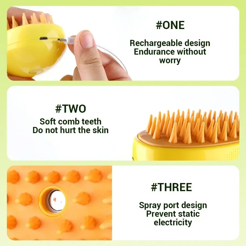 2-in-1 Pet Grooming & Massaging Essence Brush