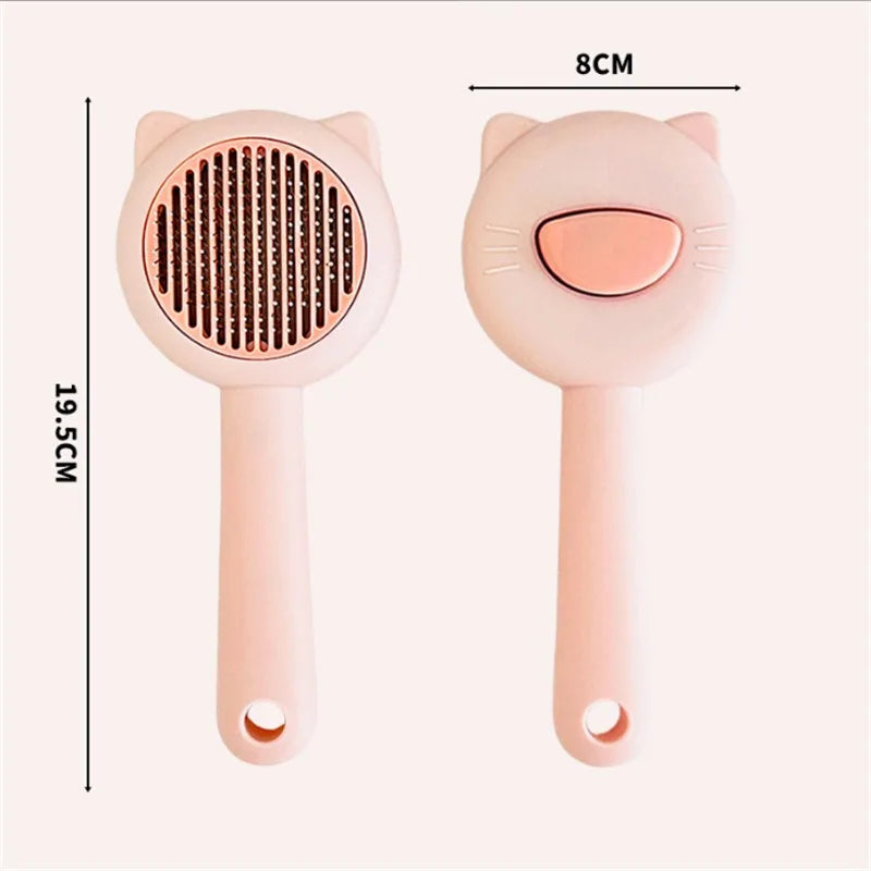 Comfort-Clean Cat Head Pet Grooming Brush