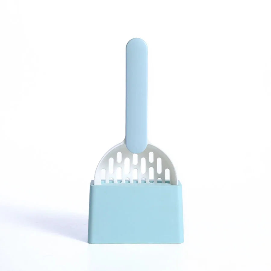 Modern Industrial Style Cat Litter Scoop and Stand Set
