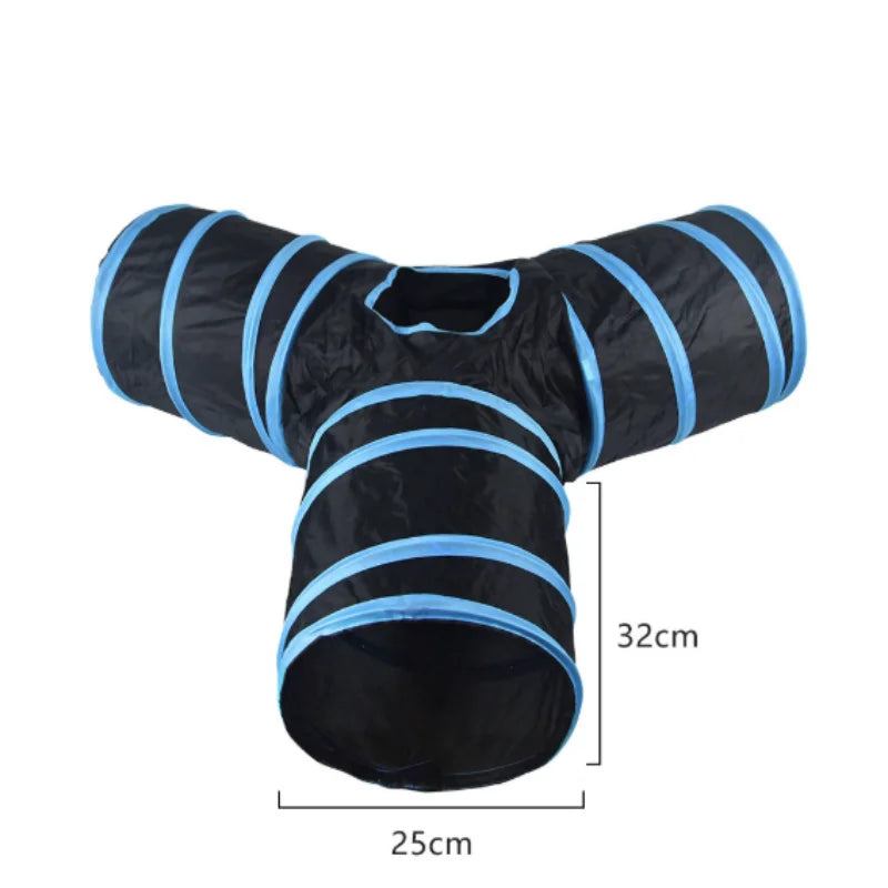 Foldable Multifunctional Cat Tunnel (Vibrant Colors) - Hide-and-Seek and Hunting Fun
