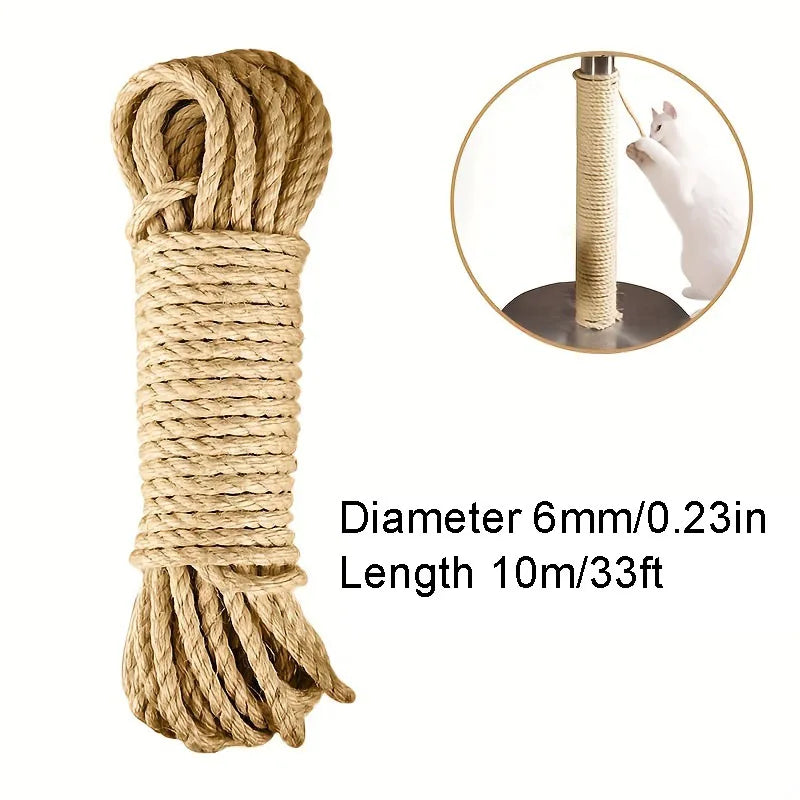 DIY Sisal Rope Roll for Scratching Post Repair & Creation