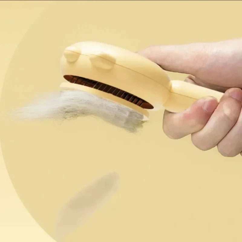 Quick-Release Self-Cleaning Pet Brush