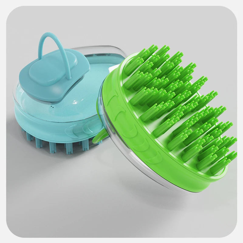 2-in-1 Comfort Dispenser Pet Bath Brush