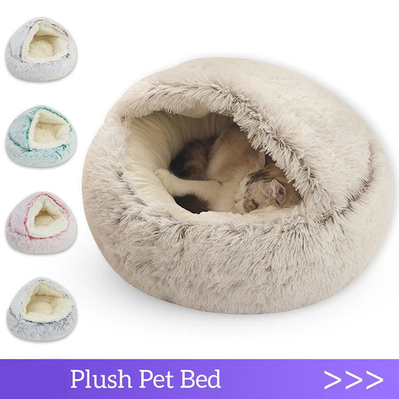 "Pet Heaven" Long Plush Cave Bed - Comfort, Privacy, and Deep Sleep