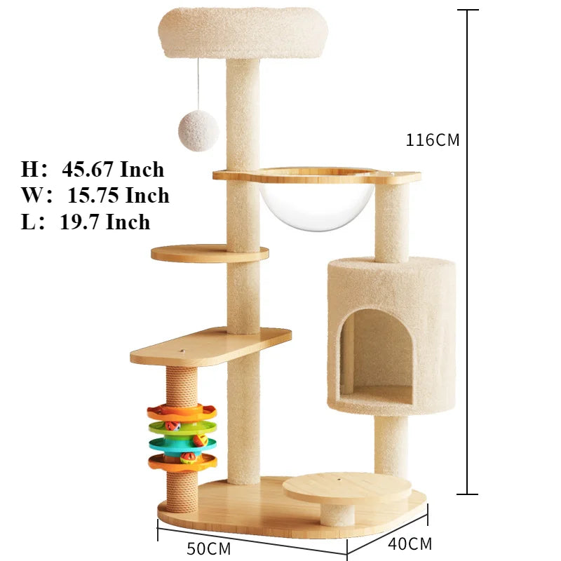 Modern Multi-Level Cat Tree with Observation Hammock