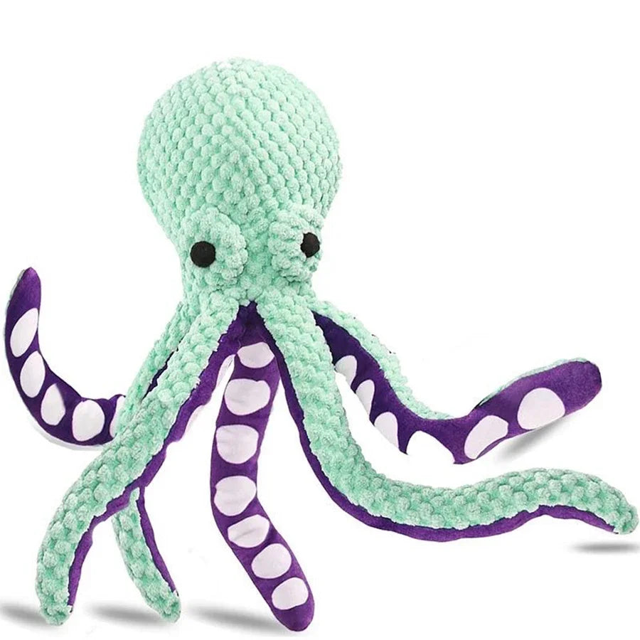 Squeaky Octopus Plush Toy - Soft Tentacles for Chewing and Play
