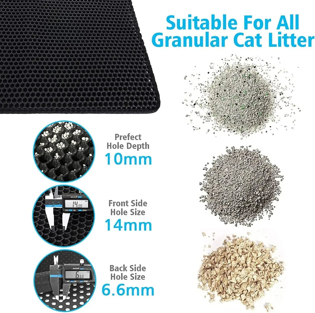 GPN Extra Large Double-Layer Litter Mat: Sand Collection & No Leakage