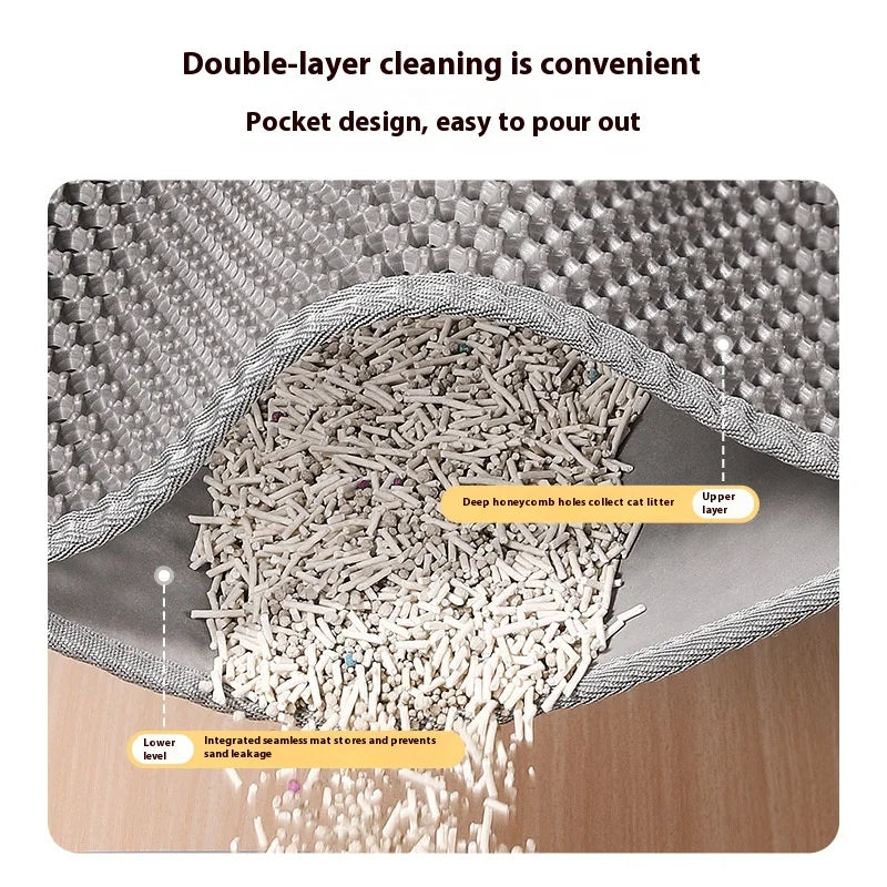 GPN Extra Large Double-Layer Litter Mat: Sand Collection & No Leakage