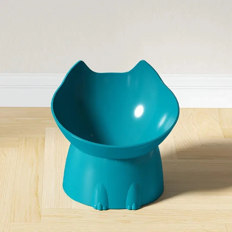 Ergonomic Cat-Head Raised Feeder