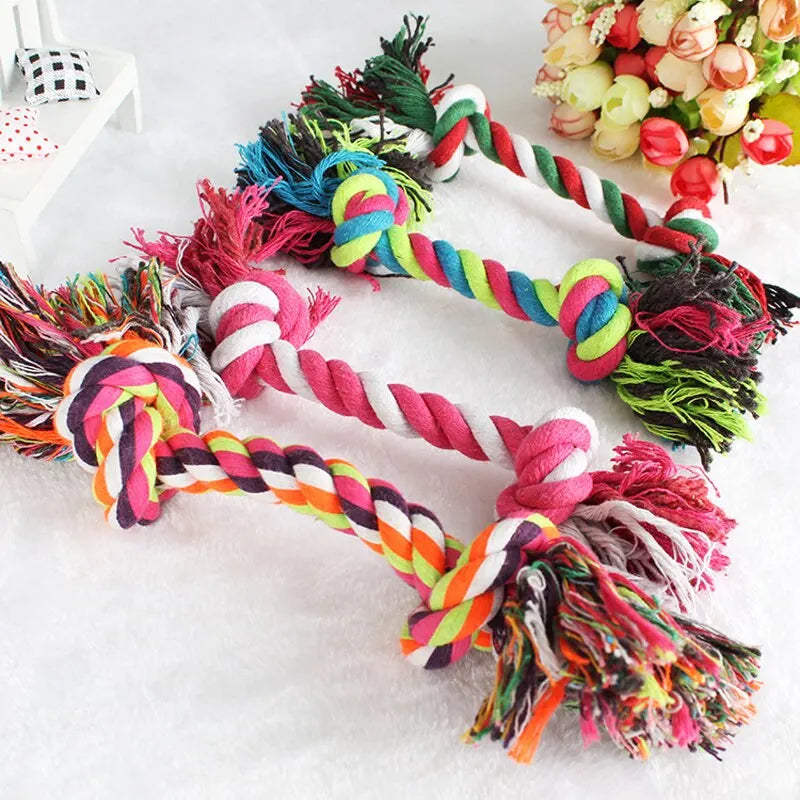 Knotted Braided Rope Toy - Solution for Destructive Chewing and Dental Cleaning