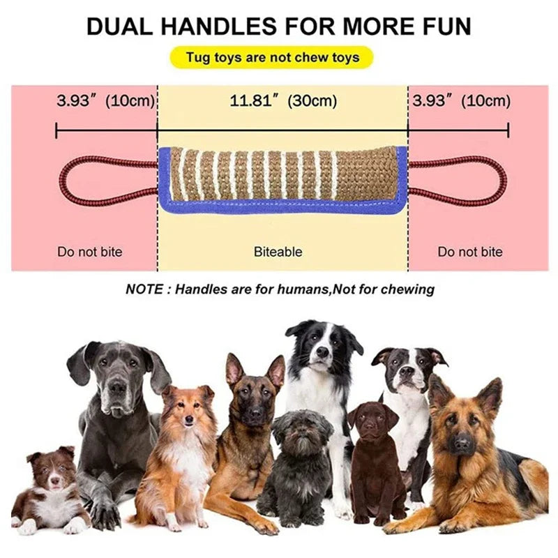 Heavy-Duty Jute Dog Bite Tug for Training